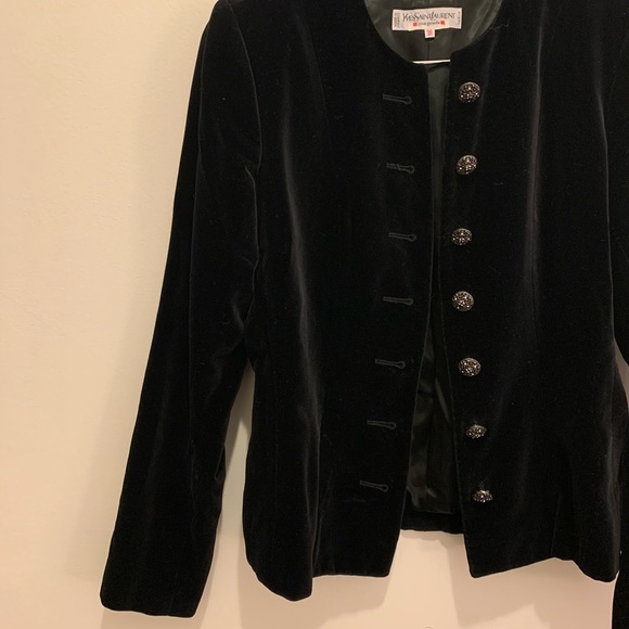 Vintage YSL Rive Gauche velvet jacket size 36 - Picture 4 of 5